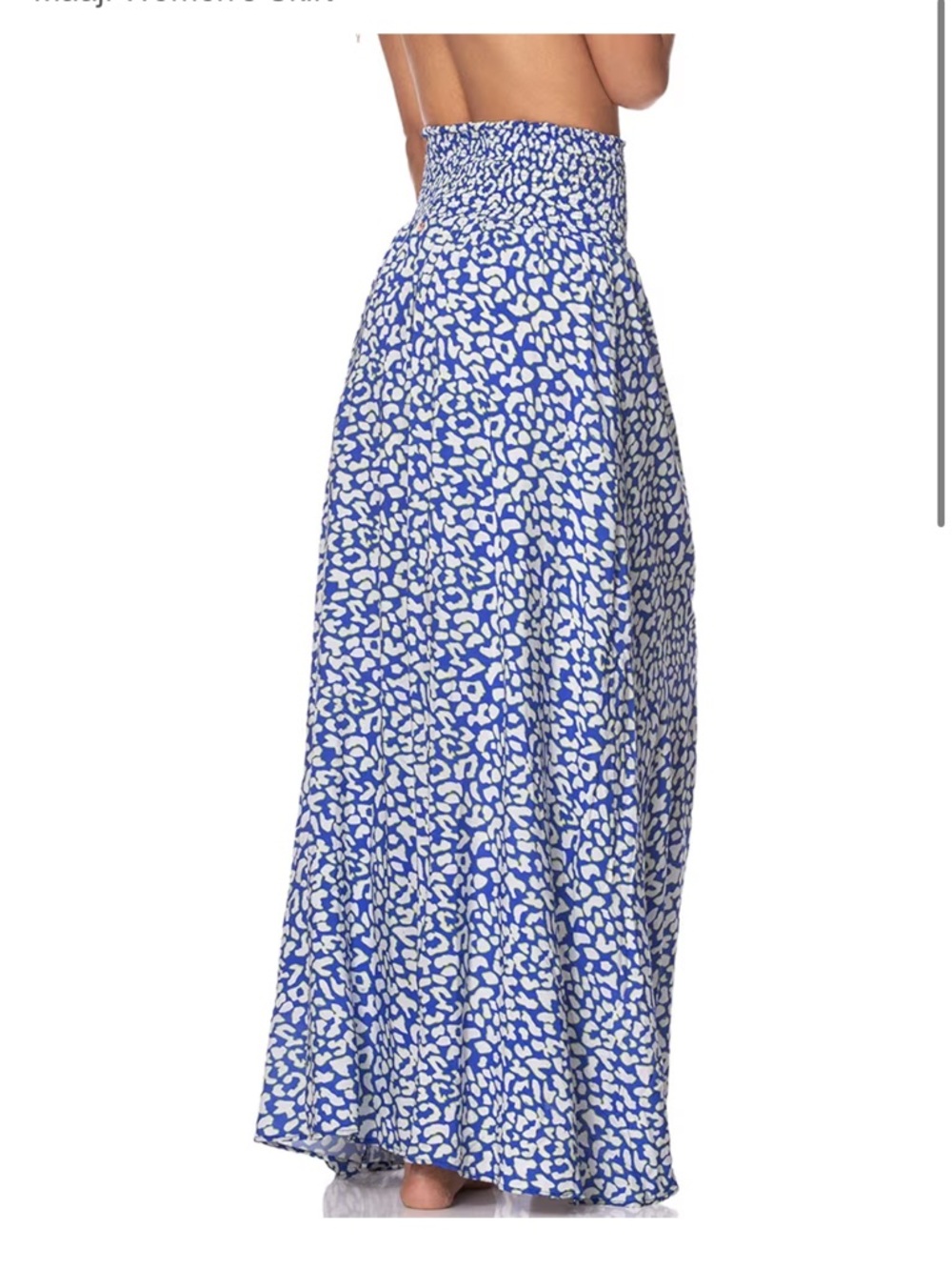 Maaji Enchanted Convertible Skirt Maxi Blue Animal Print M Revolve - Picture 3 of 10